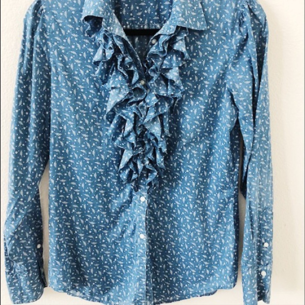 Lauren jeans company button down top size xs